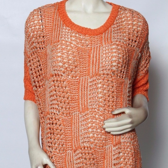 Rondina Oversized Pullover Sweater orange metallic - Picture 1 of 3